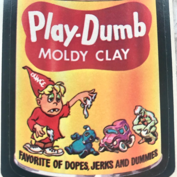 Wacky Pack Vintage Play-Dumb Collector Sticker - Picture 6 of 6